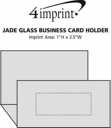 Imprint Area of Jade Glass Business Card Holder