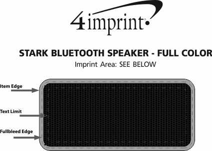 Imprint Area of Stark Bluetooth Speaker - Full Color