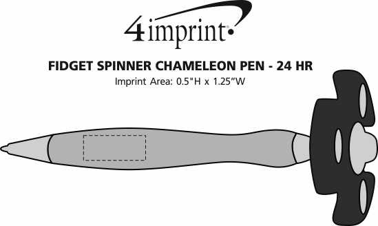 Imprint Area of Fidget Spinner Chameleon Pen - 24 hr