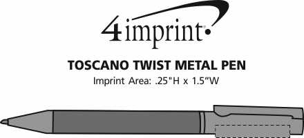 Imprint Area of Toscano Twist Metal Pen