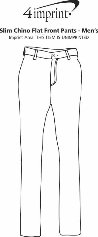 Imprint Area of Slim Chino Flat Front Pants - Men's
