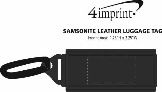 Imprint Area of Samsonite Leather Luggage Tag