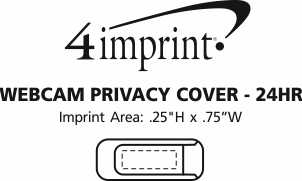 Imprint Area of Webcam Privacy Cover - 24 hr