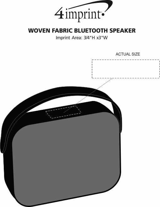 Imprint Area of Woven Fabric Bluetooth Speaker
