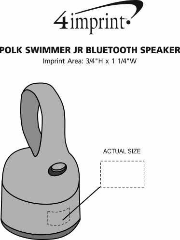 Imprint Area of Polk Swimmer Jr. Bluetooth Speaker