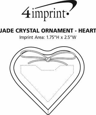 Imprint Area of Jade Crystal Ornament - Heart