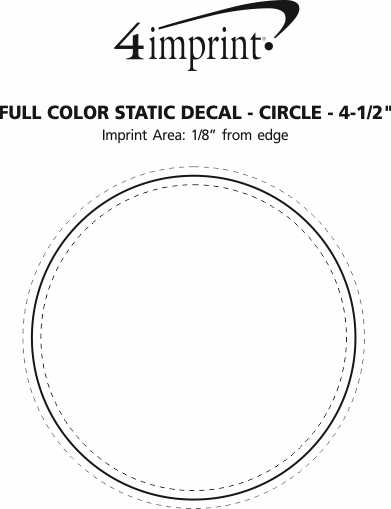 Imprint Area of Full Color Static Decal - Circle - 4-1/2"