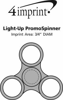 Imprint Area of Light-Up PromoSpinner