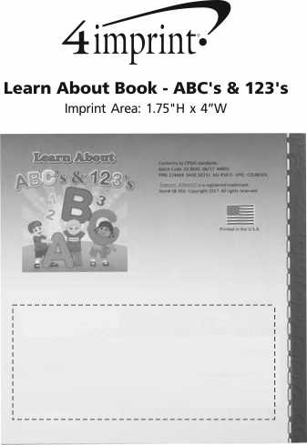 Imprint Area of Learn About Book - ABC's & 123's