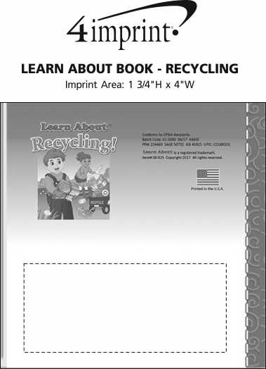Imprint Area of Learn About Book - Recycling
