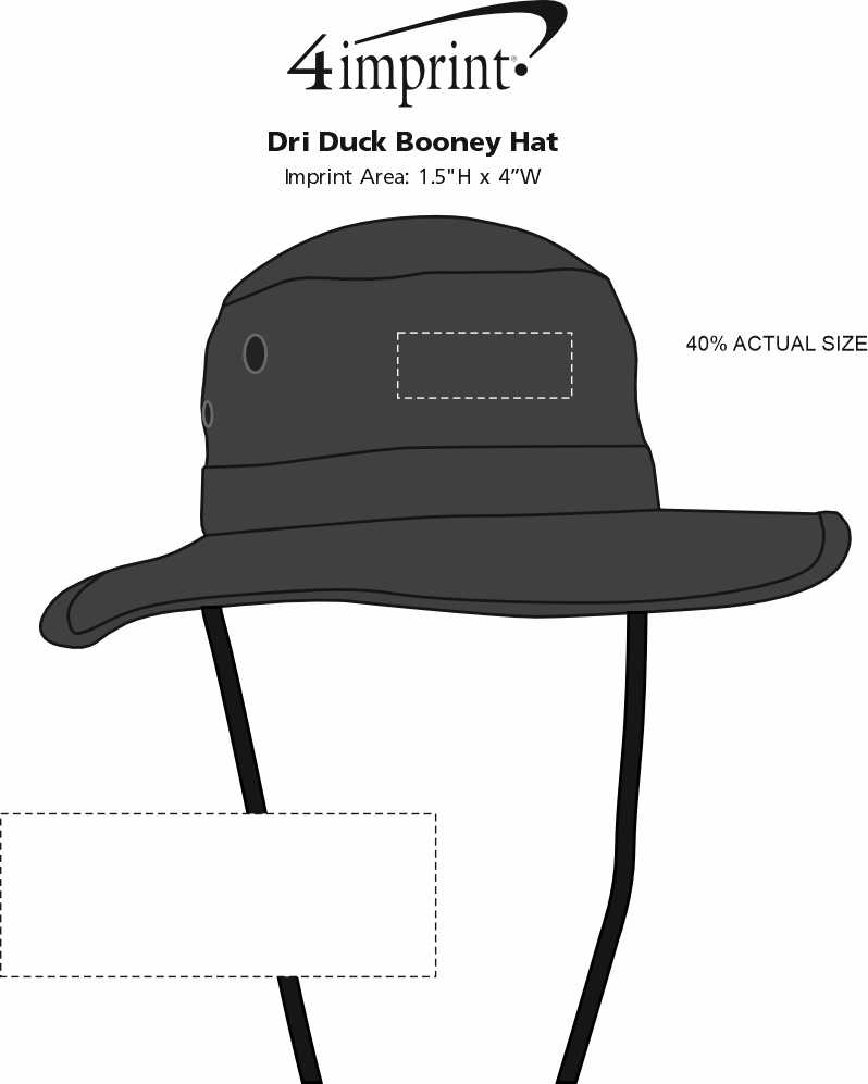 Imprint Area of DRI DUCK Booney Hat