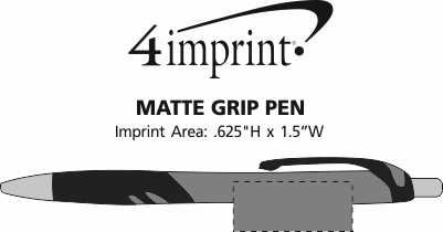 Imprint Area of Matte Grip Pen