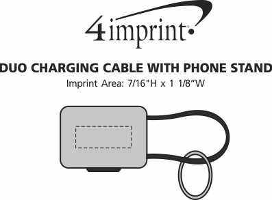 Imprint Area of Duo Charging Cable with Phone Stand