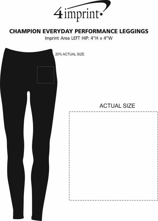 Imprint Area of Champion Everyday Performance Leggings
