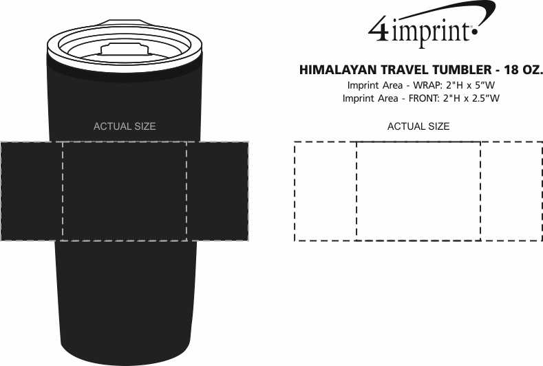 Imprint Area of Himalayan Travel Tumbler - 18 oz.