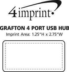 Imprint Area of Grafton 4 Port USB Hub