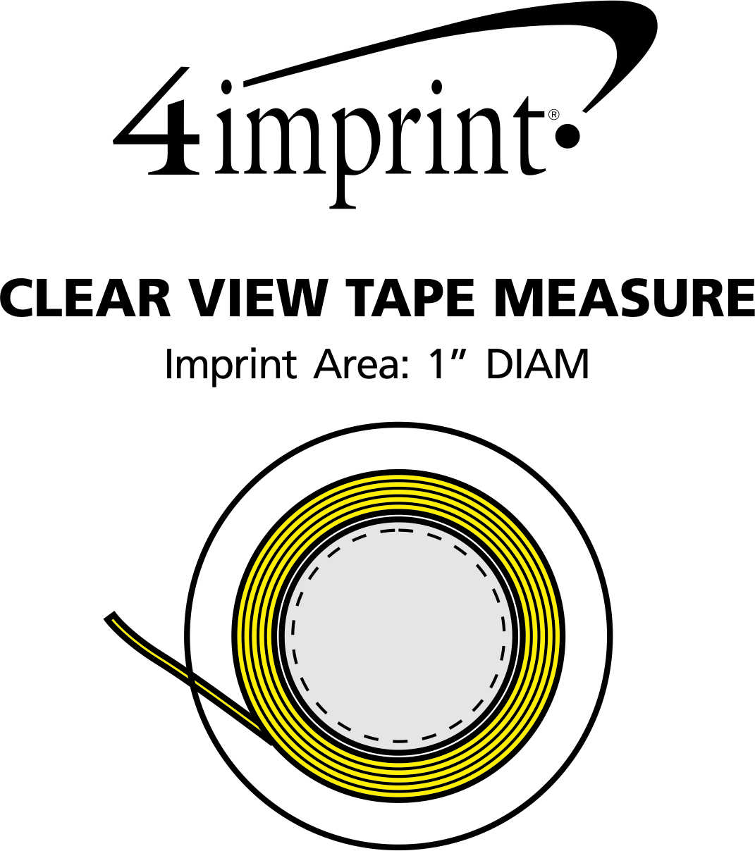 Imprint Area of Clear View Tape Measure