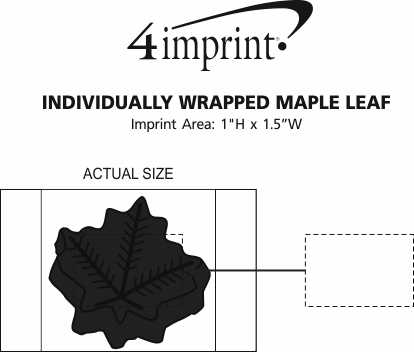 Imprint Area of Individually Wrapped Maple Leaf