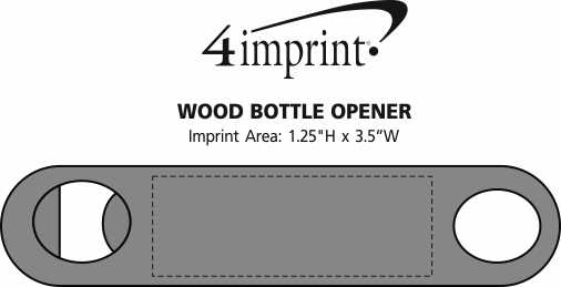 Imprint Area of Wood Bottle Opener