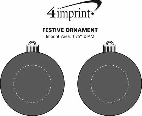 Imprint Area of Festive Ornament