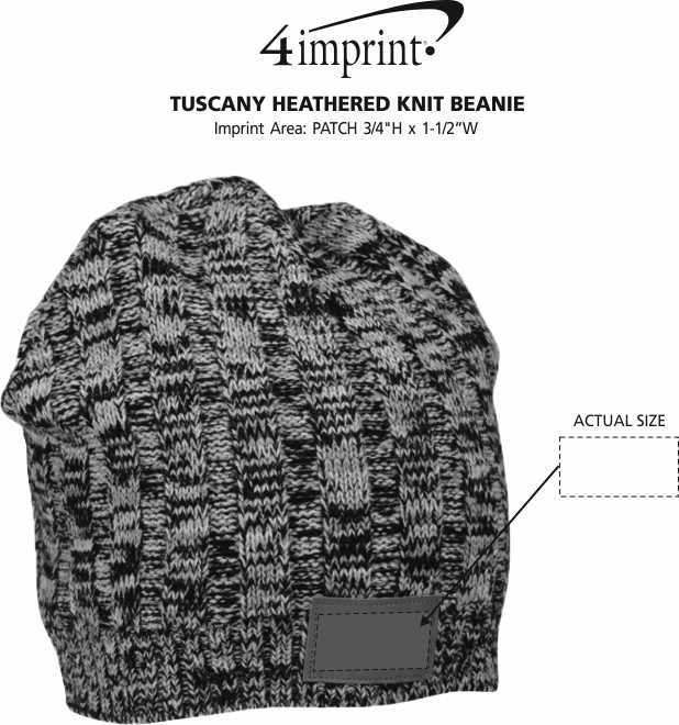 Imprint Area of Tuscany Heathered Knit Beanie