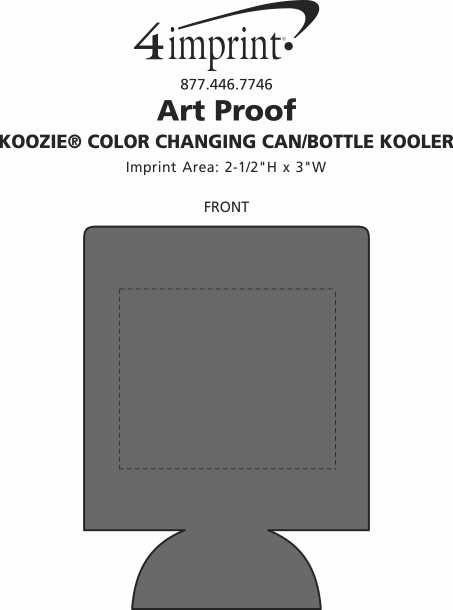 Imprint Area of Koozie® Color Changing Can/Bottle Kooler