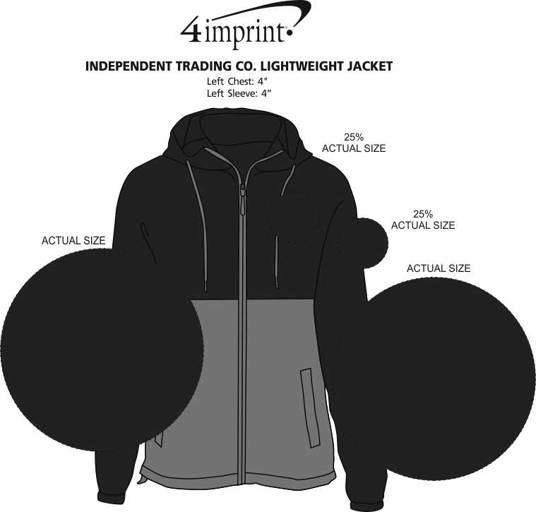 Imprint Area of Independent Trading Co. Lightweight Jacket