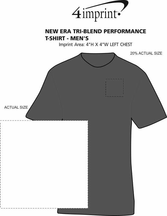 Imprint Area of New Era Tri-Blend Performance T-Shirt - Men's - Screen