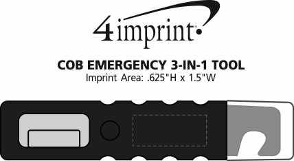 Imprint Area of COB Emergency 3-in-1 Tool