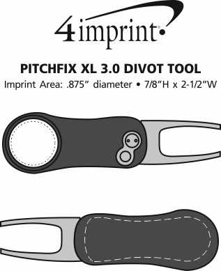 Imprint Area of Pitchfix XL 3.0 Divot Tool