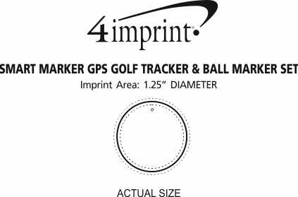 Imprint Area of Smart Marker GPS Golf Tracker & Ball Marker Set