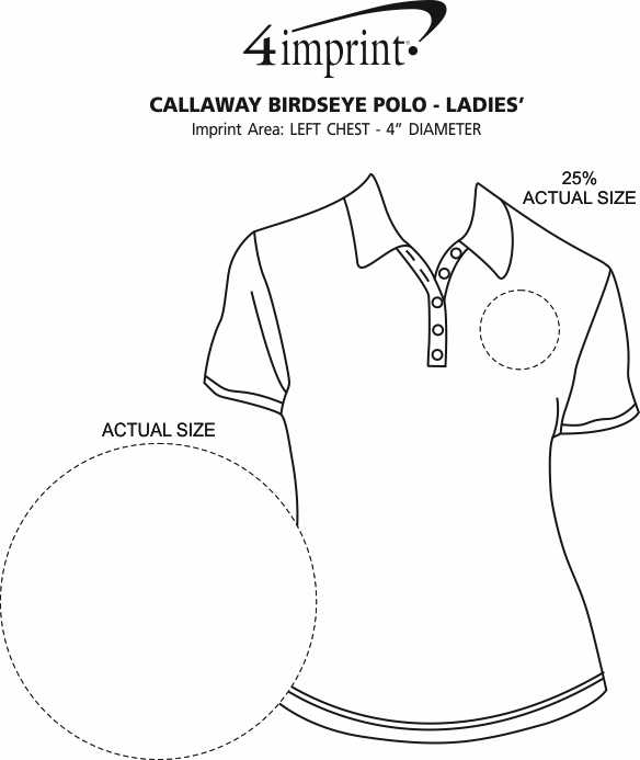 Imprint Area of Callaway Birdseye Polo - Ladies'