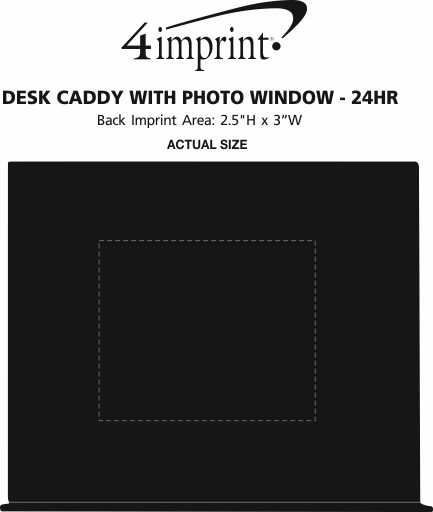 Imprint Area of Desk Caddy with Photo Window - 24 hr