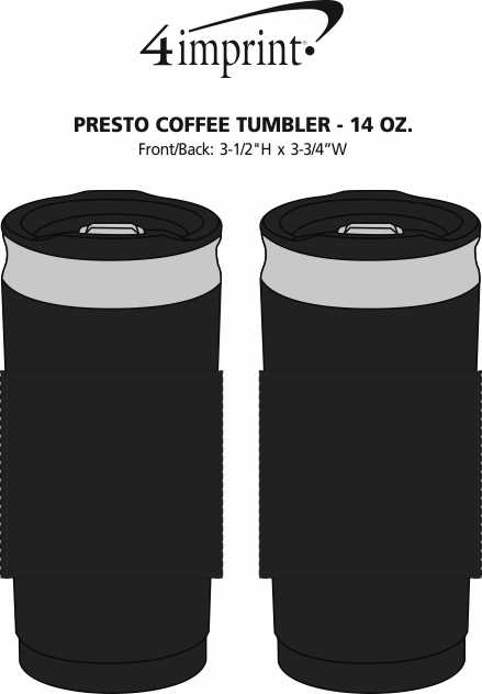 Imprint Area of Presto Coffee Press Tumbler - 14 oz.