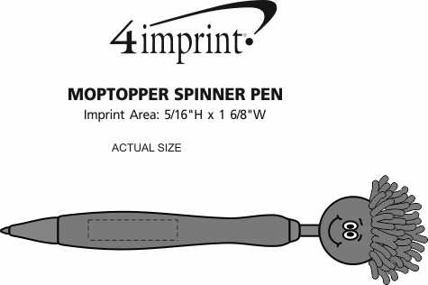Imprint Area of MopTopper Spinner Pen