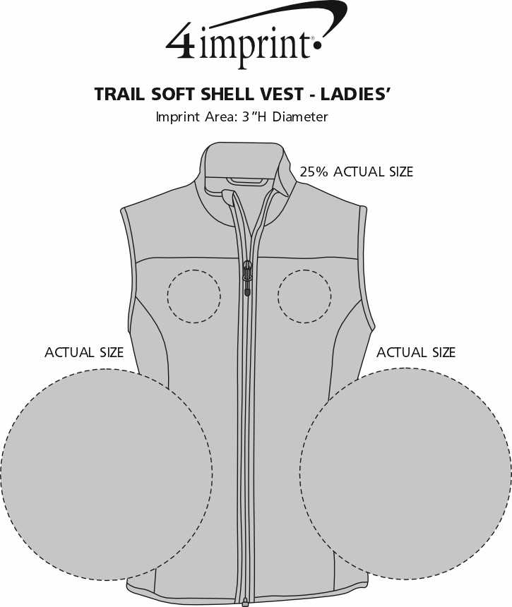 Imprint Area of Trail Soft Shell Vest - Ladies'