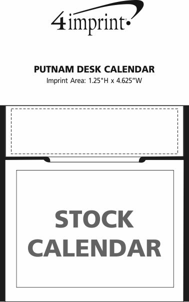 Imprint Area of Putnam Desk Calendar
