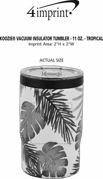 Imprint Area of Koozie® Vacuum Insulator Tumbler - 11 oz. - Tropical