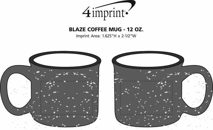 Imprint Area of Blaze Coffee Mug - 11 oz.