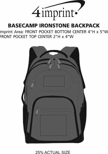 Imprint Area of Basecamp Ironstone Backpack