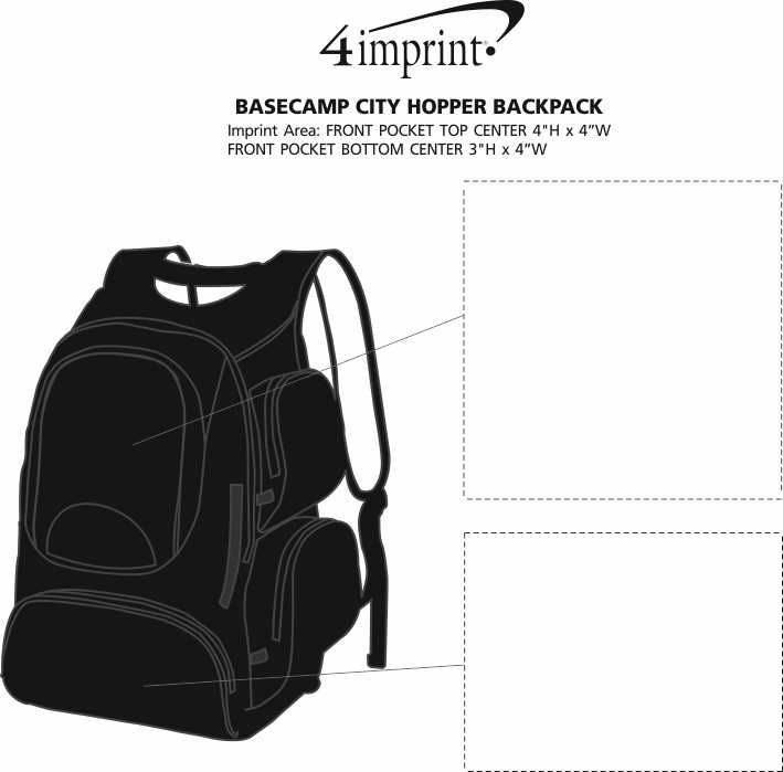 Imprint Area of Basecamp City Hopper Backpack
