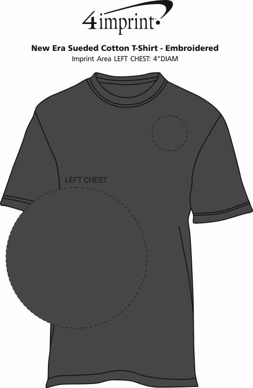 Imprint Area of New Era Sueded Cotton T-Shirt - Screen