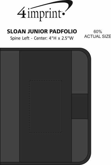 Imprint Area of Sloan Junior Padfolio