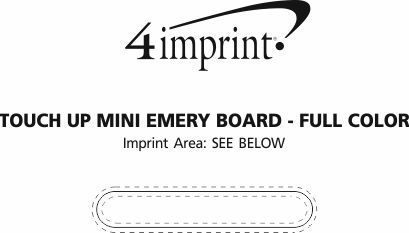 Imprint Area of Touch Up Mini Emery Board - Full Color