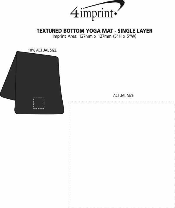 Imprint Area of Textured Bottom Yoga Mat - Single Layer