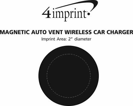 Imprint Area of Magnetic Auto Vent Wireless Car Charger