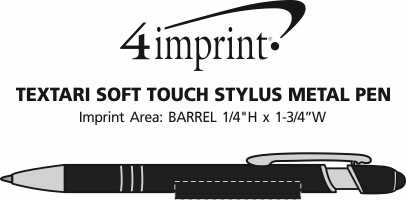 Imprint Area of Textari Soft Touch Stylus Metal Pen