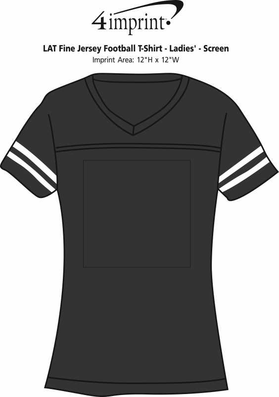 LAT Fine Jersey Football TShirt Ladies' Screen