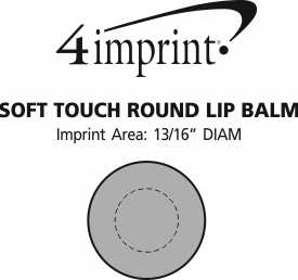 Imprint Area of Soft Touch Round Lip Balm