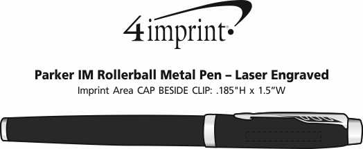 Imprint Area of Parker IM Rollerball Metal Pen - Laser Engraved